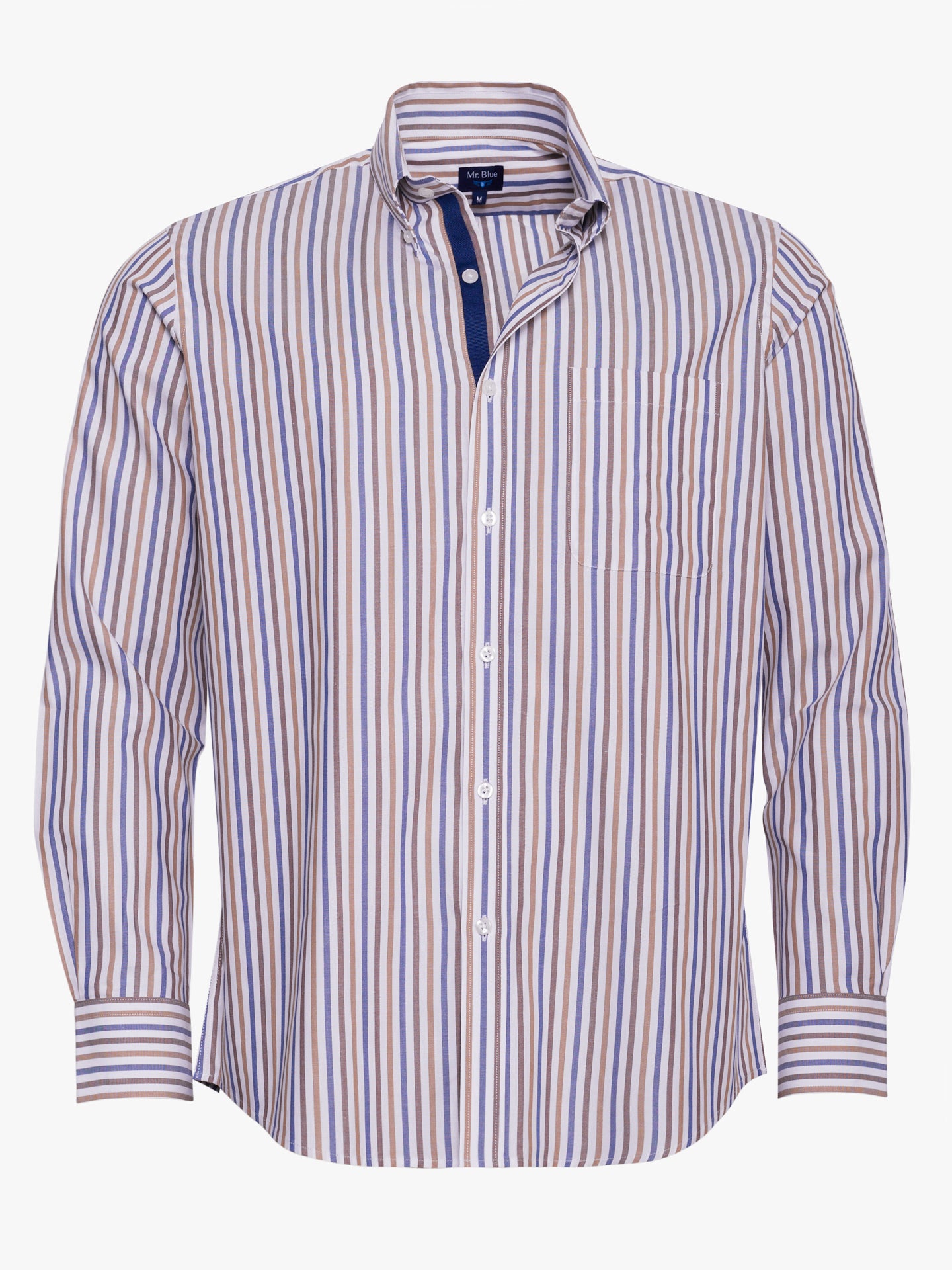 CAMISA MR BLANCA REGULAR FIT. AZUL