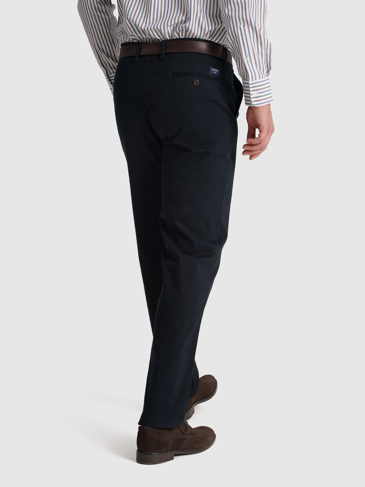 Calça Algodão Azuis Regular Fit Mr. Blue