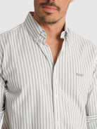 GREEN OXFORD SHIRT LONG SLEEVE REGULAR FIT MR. BLUE
