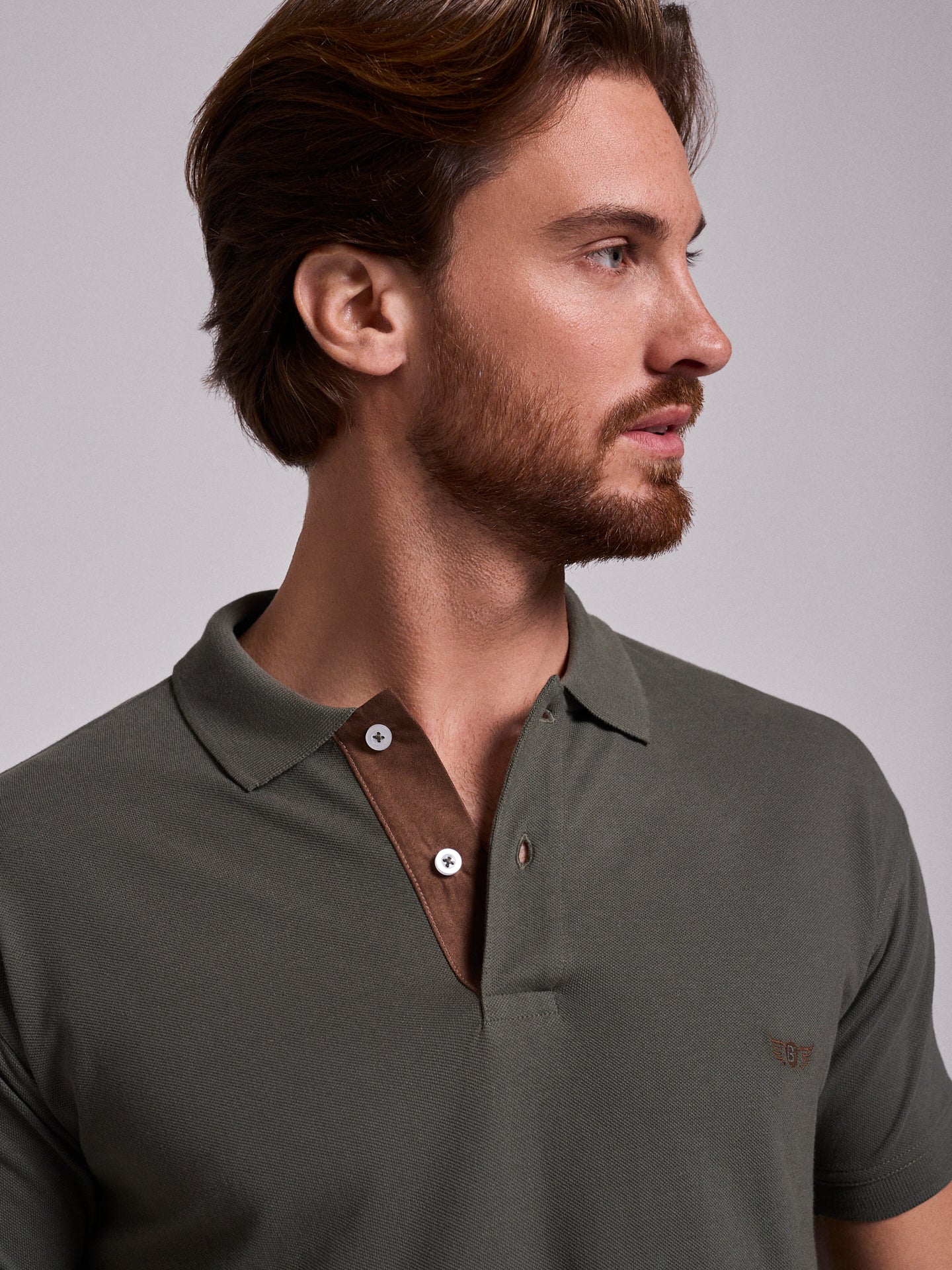 POLO VERDE MANGA CORTA REGULAR FIT MR. AZUL