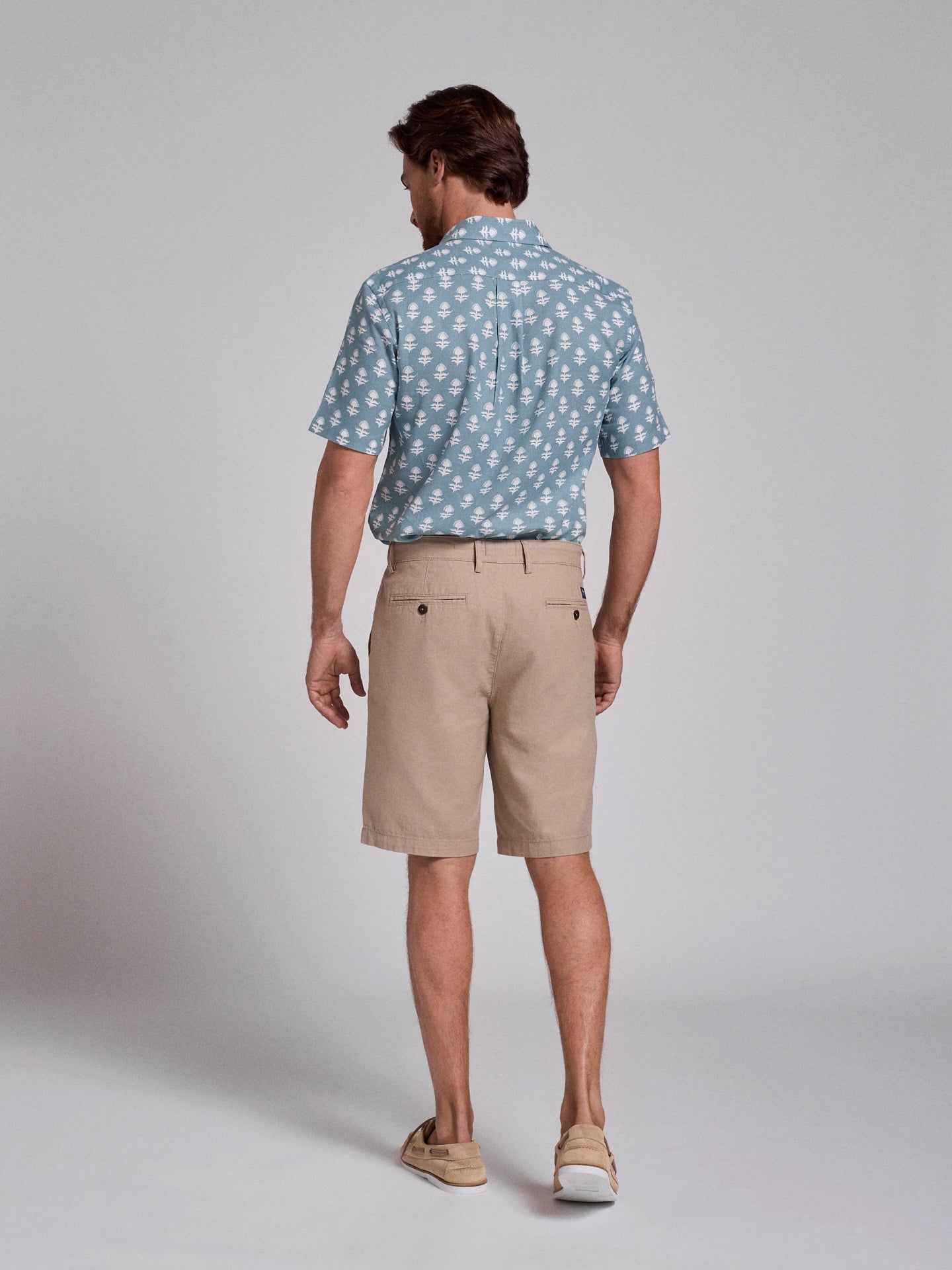 Bermuda Linho Beges Regular Fit Mr. Blue