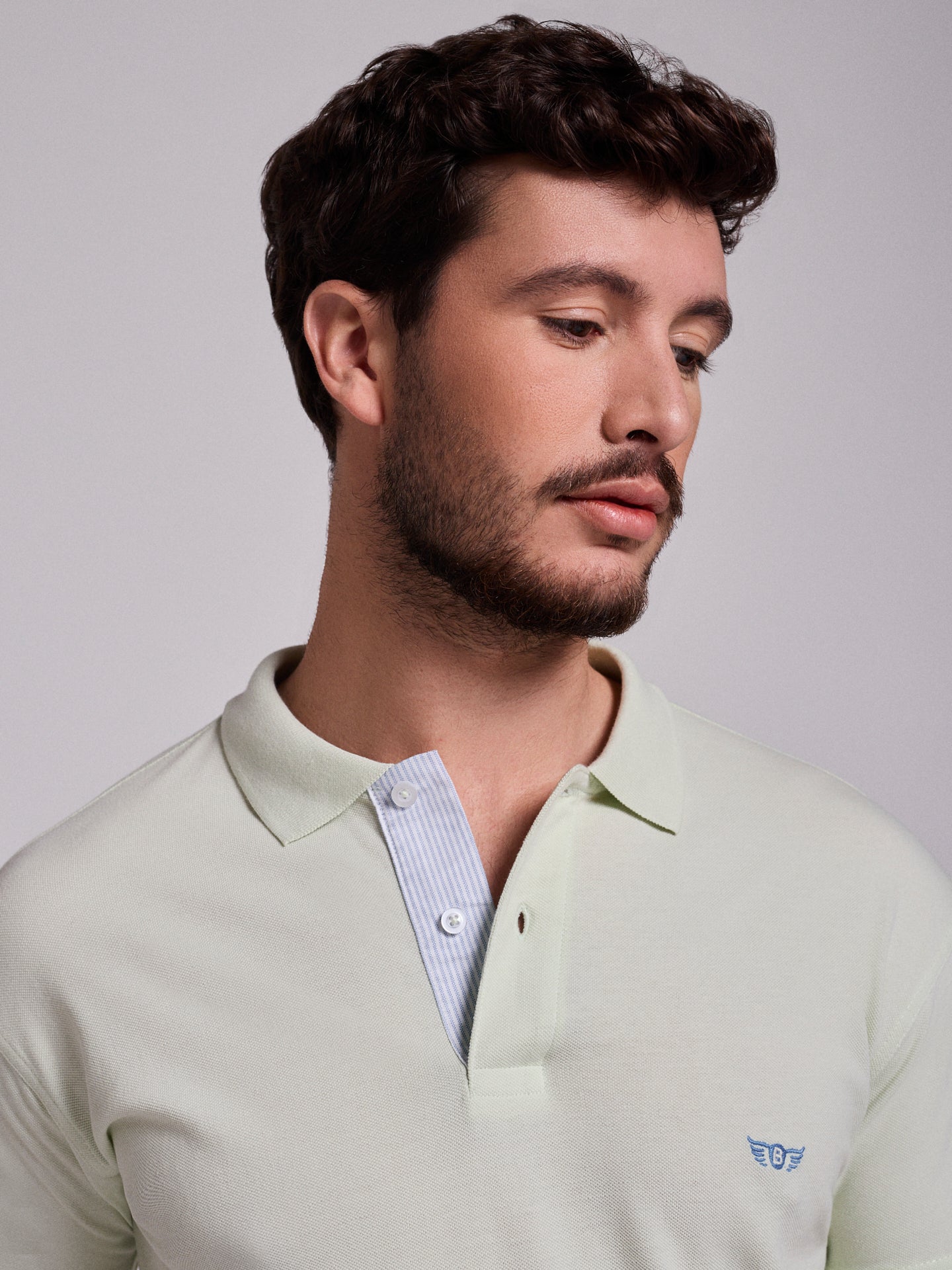 GREEN POLO SHORT SLEEVE REGULAR FIT MR. BLUE
