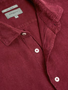 BORDEAUX LINEN SHIRT LONG SLEEVE TAILORED FIT MARK BELLUCCI