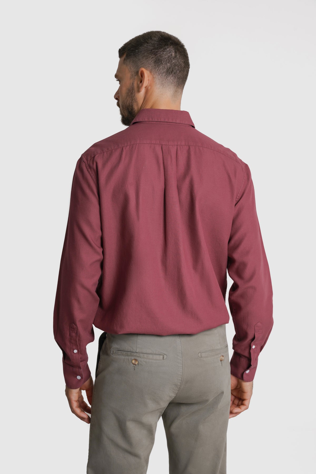 CAMISA ALGODÃO REGULAR FIT BORDEAUX LISA MARK BELLUCCI
