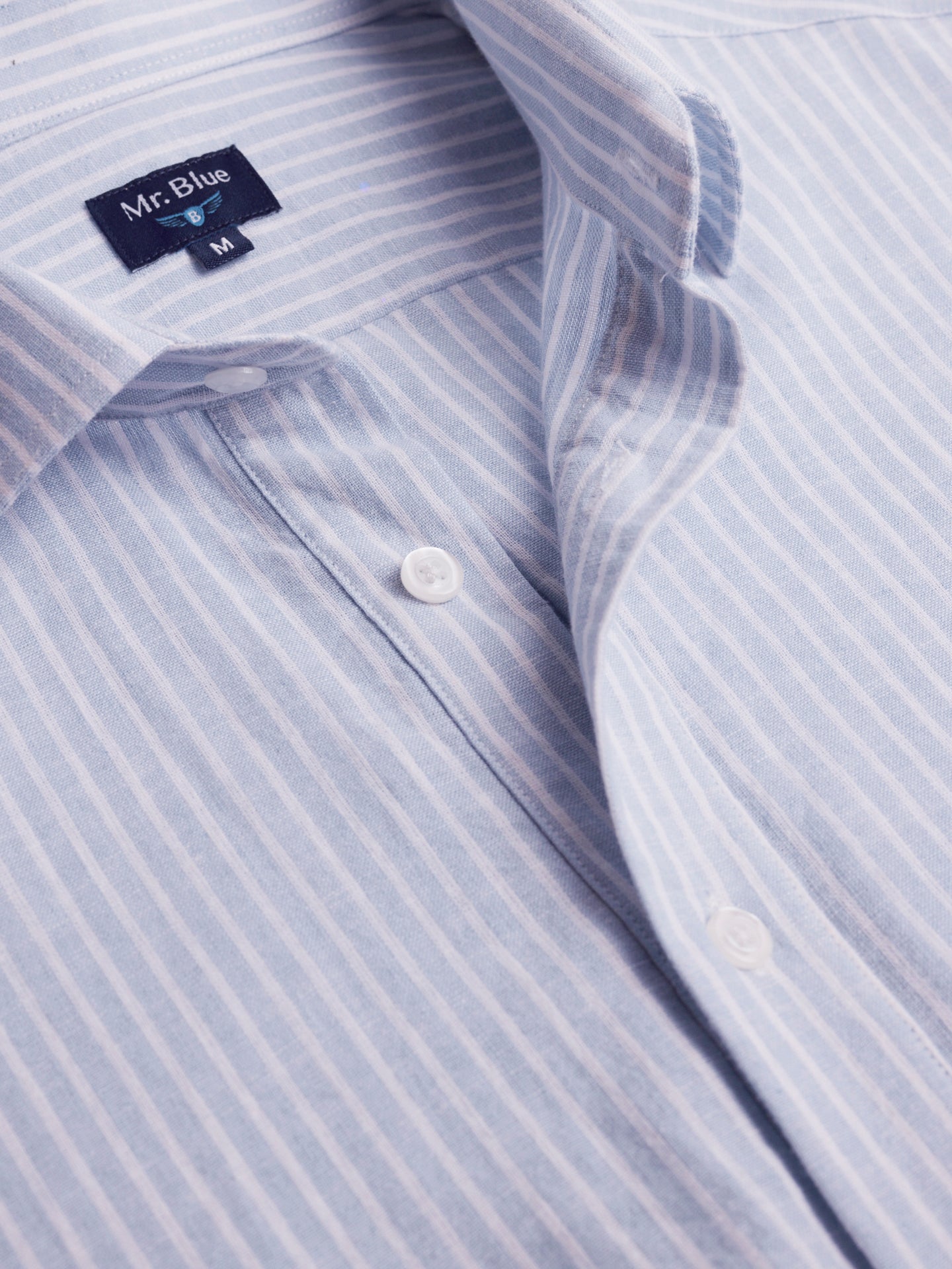 Regular Fit Blue Linen Shirt Mr. Blue