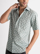 Regular Fit Green Poplin Shirt Mr. Blue