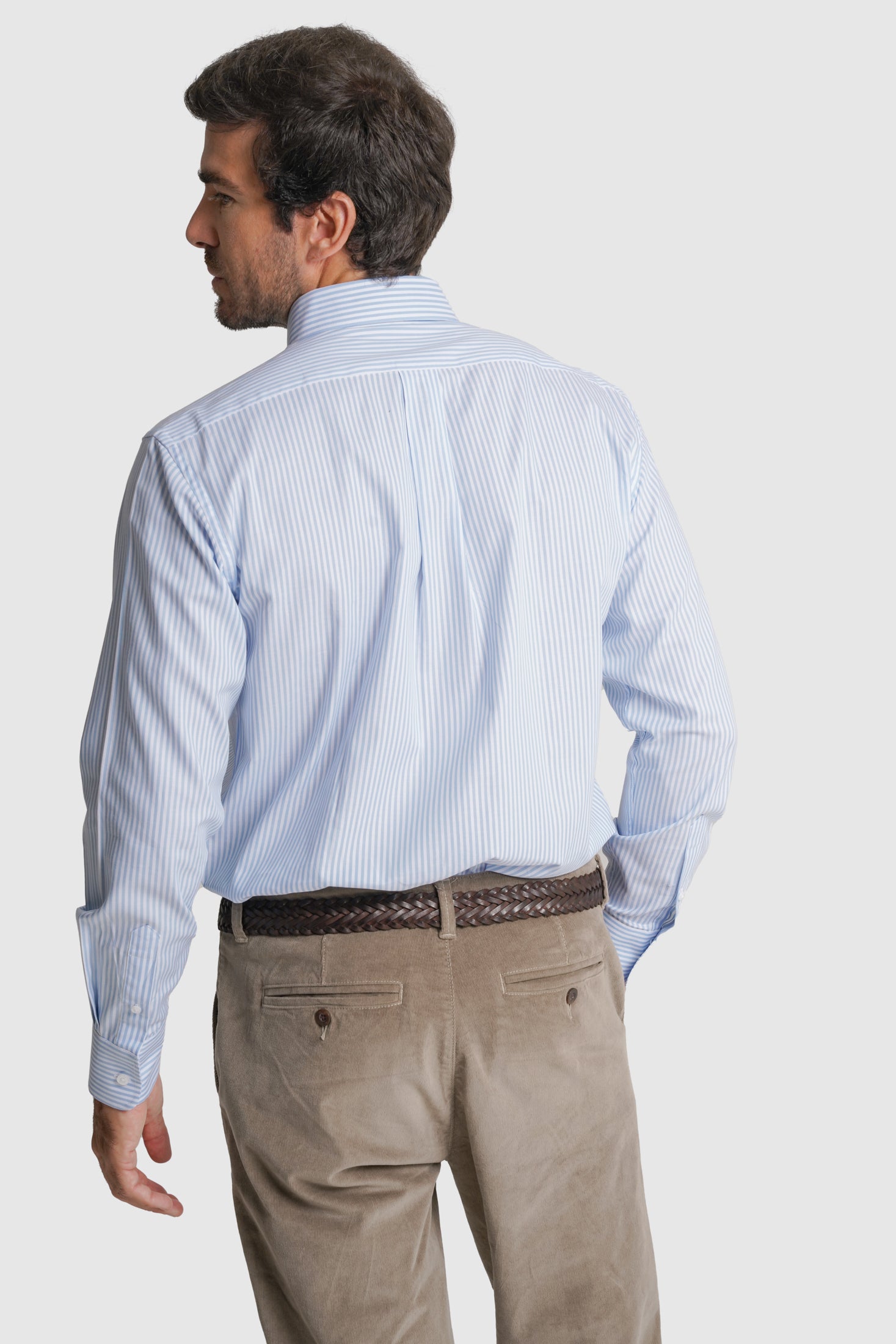 CAMISA ALGODÃO REGULAR FIT AZUL RISCAS MR. BLUE
