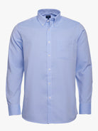 CAMISA ALGODÓN AZUL MANGA LARGA REGULAR FIT MR. AZUL