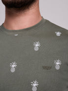 GREEN COTTON T-SHIRT SHORT SLEEVE REGULAR FIT MR. BLUE