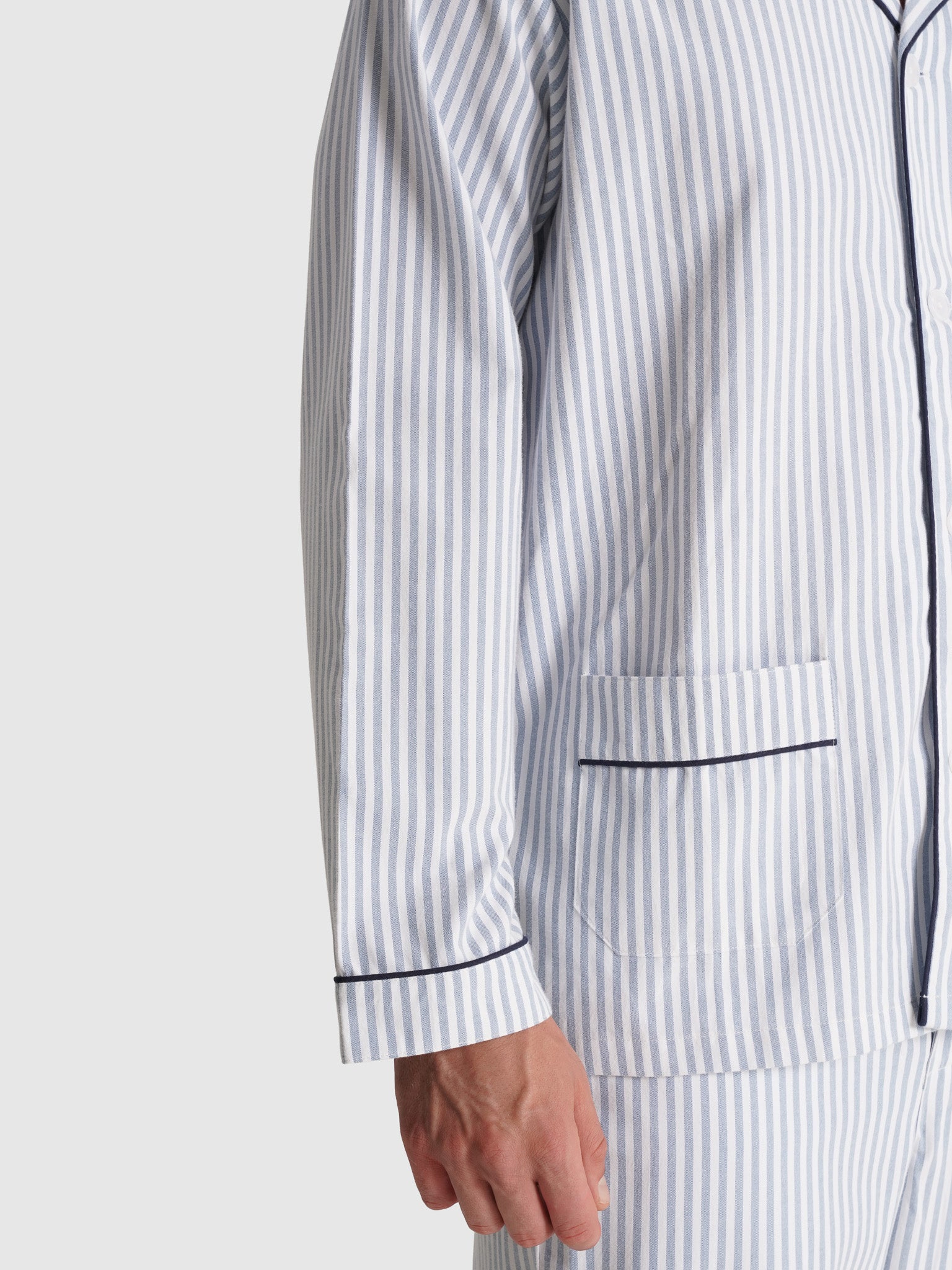 PIJAMA ALGODÃO CLASSIC FIT AZUL RISCAS MR. BLUE