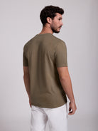 GREEN COTTON T-SHIRT SHORT SLEEVE REGULAR FIT MR. BLUE