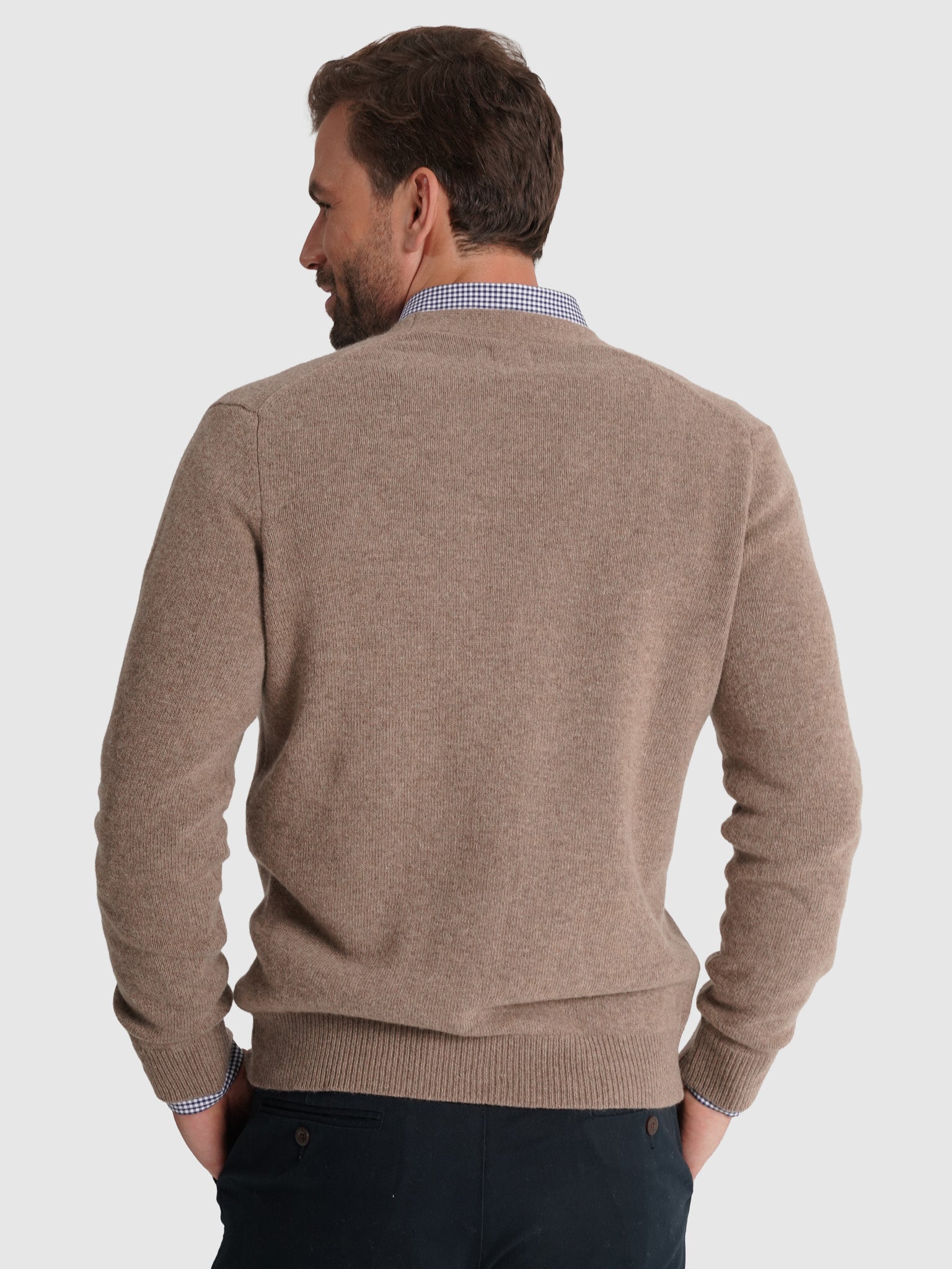 Pullover Lã Bege Manga Comprida Regular Fit Mr. Blue