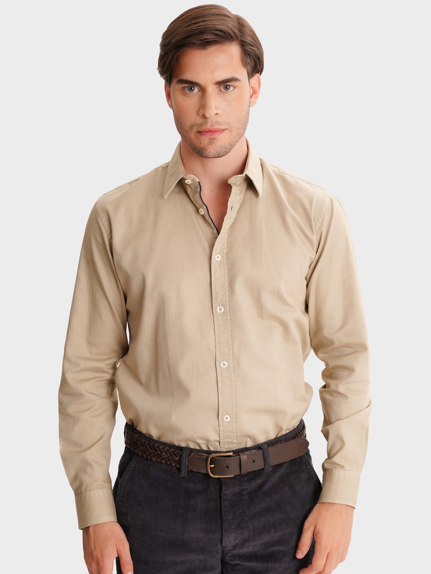 CAMISA MR BEIGE SASTRERÍA. AZUL