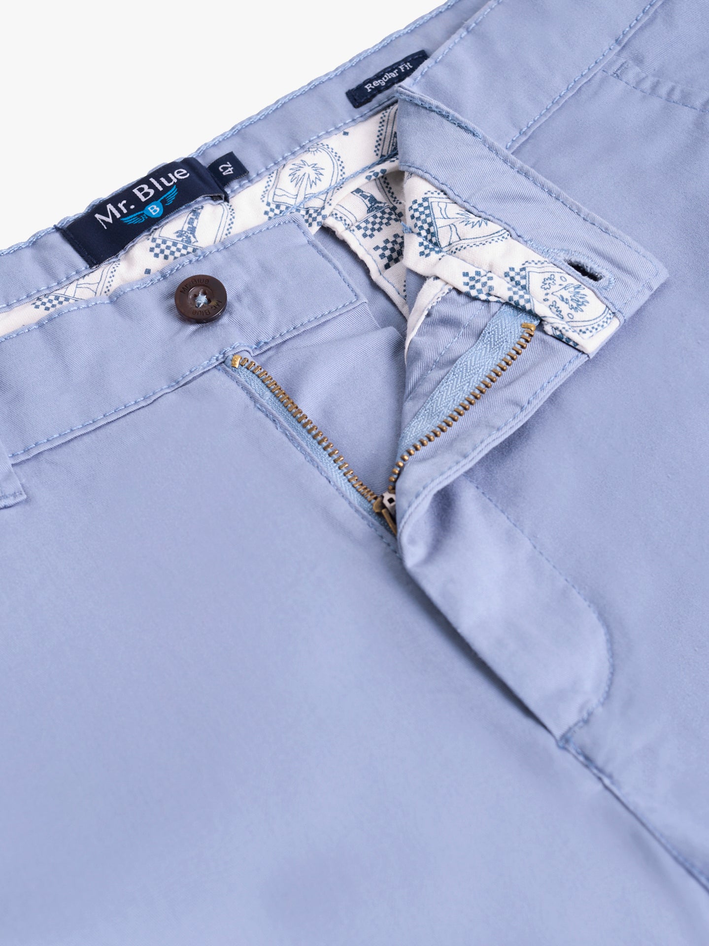BLUE COTTON BERMUDA REGULAR FIT MR. BLUE