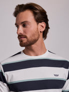BLUE COTTON T-SHIRT SHORT SLEEVE REGULAR FIT MR. BLUE