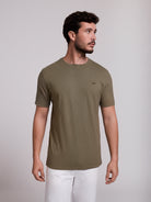 GREEN COTTON T-SHIRT SHORT SLEEVE REGULAR FIT MR. BLUE