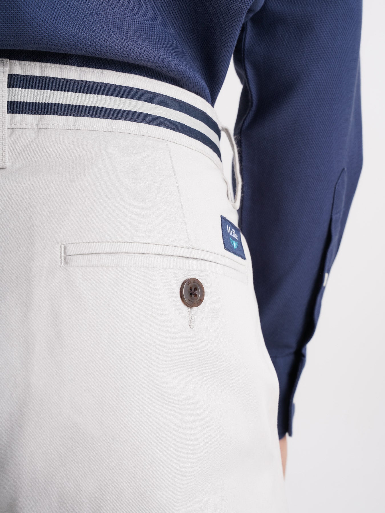 Mr. Blue Regular Fit Twill Chinos Pants Gray