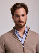 PULLOVER ALGODÃO BEGE MANGA COMPRIDA REGULAR FIT MR. BLUE