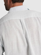 Camisa Linho Azul Manga Comprida Tailored Fit Mr. Blue