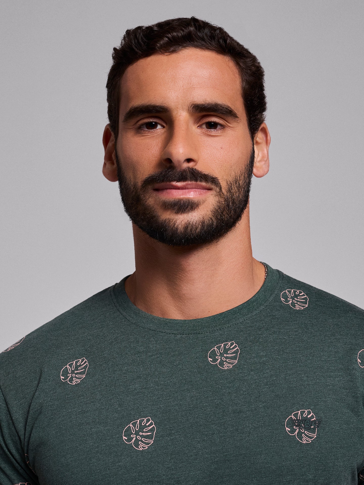 GREEN COTTON T-SHIRT SHORT SLEEVE REGULAR FIT MR. BLUE