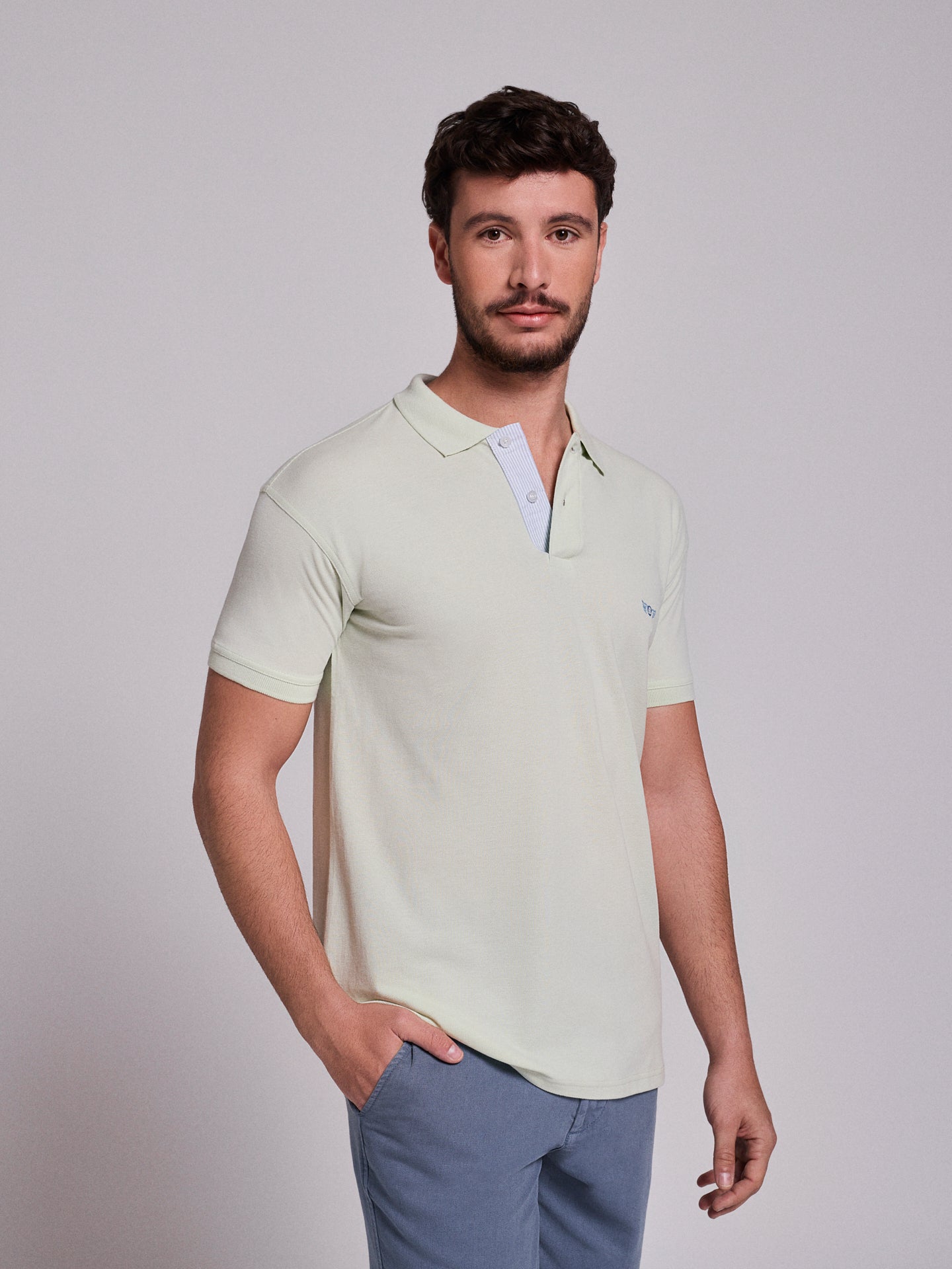 GREEN POLO SHORT SLEEVE REGULAR FIT MR. BLUE