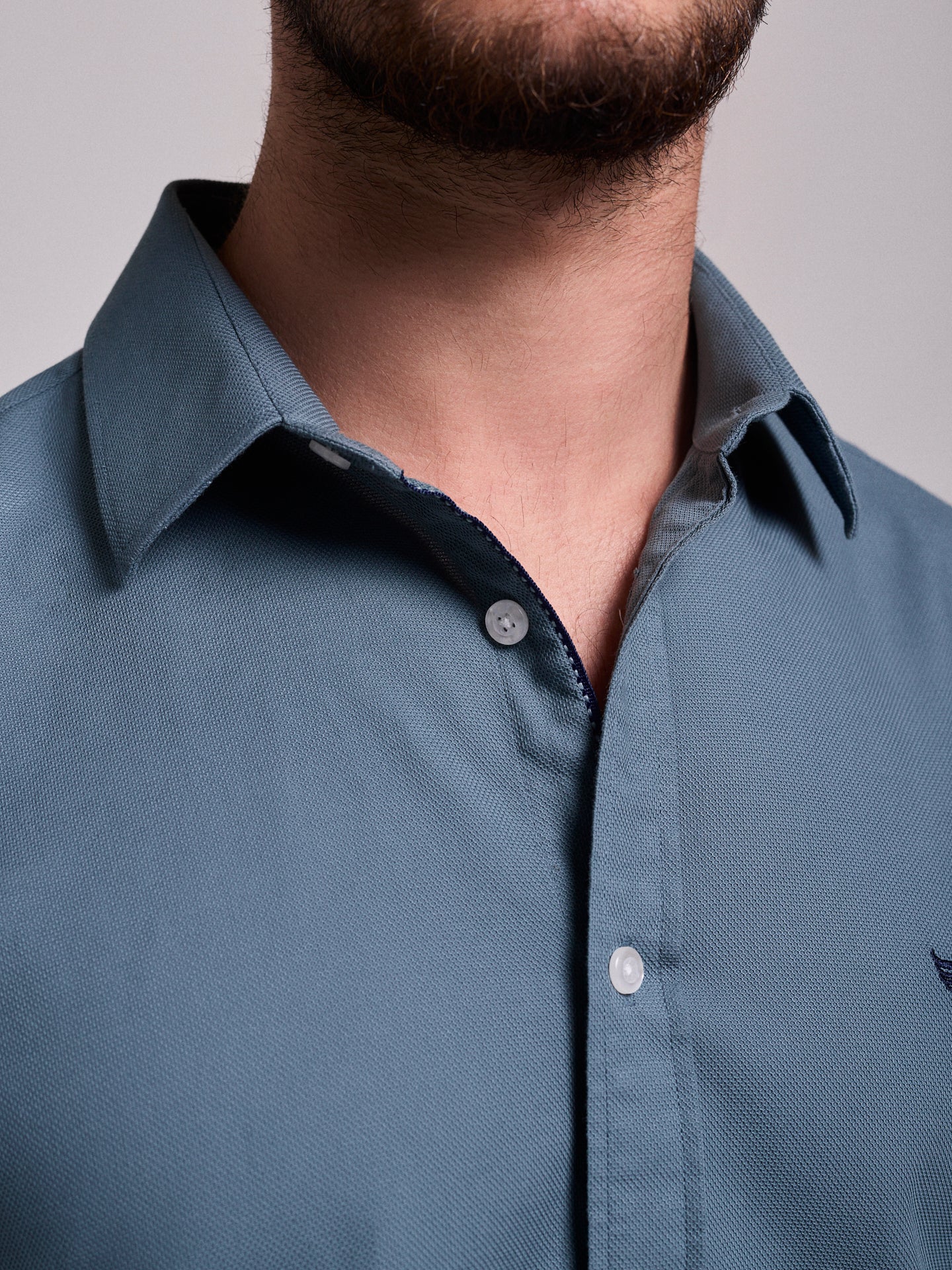 CAMISA ALGODÃO VERDE MANGA COMPRIDA REGULAR FIT MR. BLUE