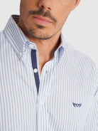 BLUE TWILL SHIRT LONG SLEEVE REGULAR FIT MR. BLUE