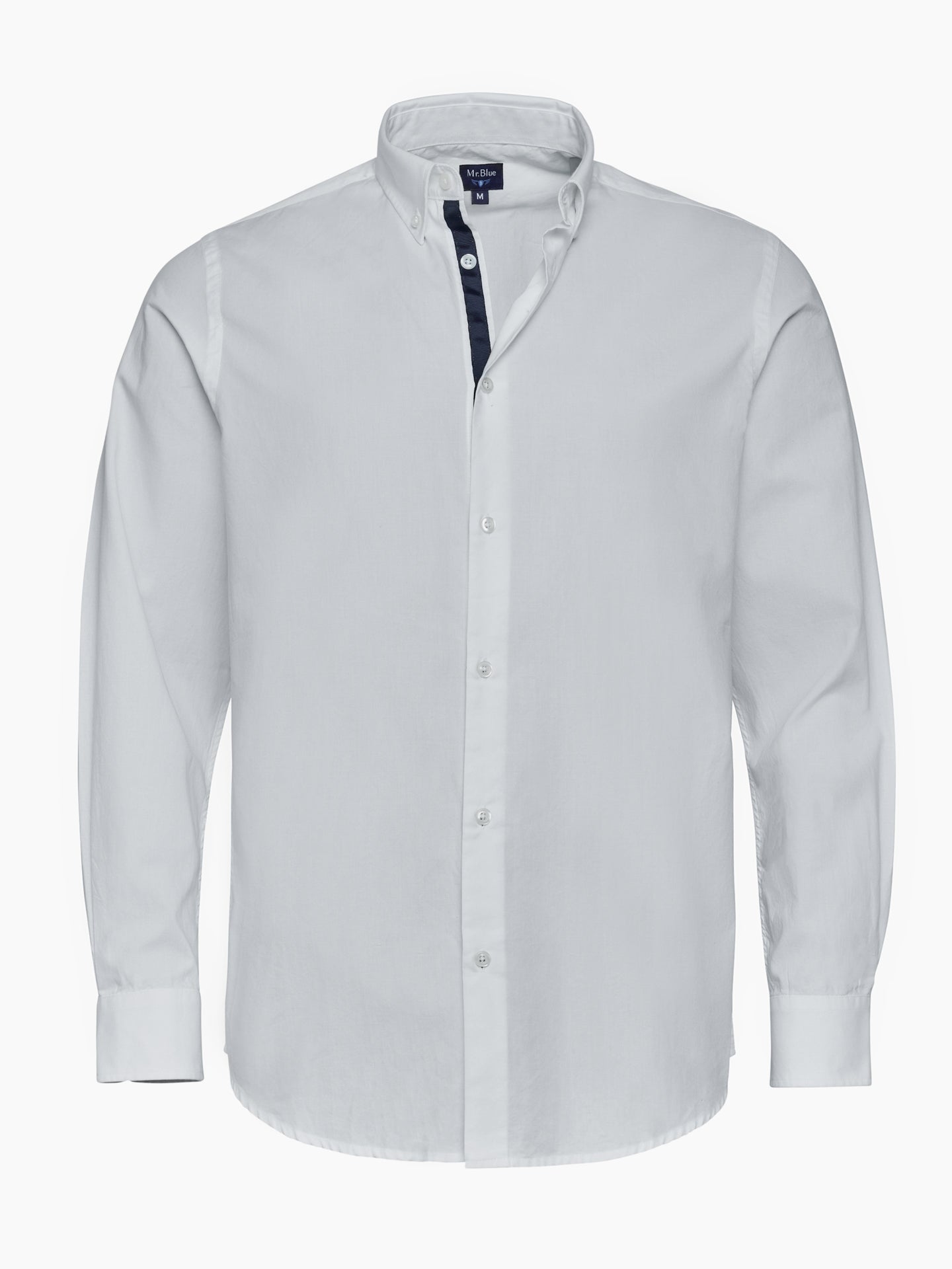 WHITE SLIM FIT MR SHIRT. BLUE