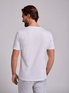 WHITE COTTON T-SHIRT SHORT SLEEVES REGULAR FIT MR. BLUE