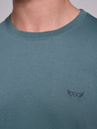 GREEN COTTON T-SHIRT SHORT SLEEVE REGULAR FIT MR. BLUE
