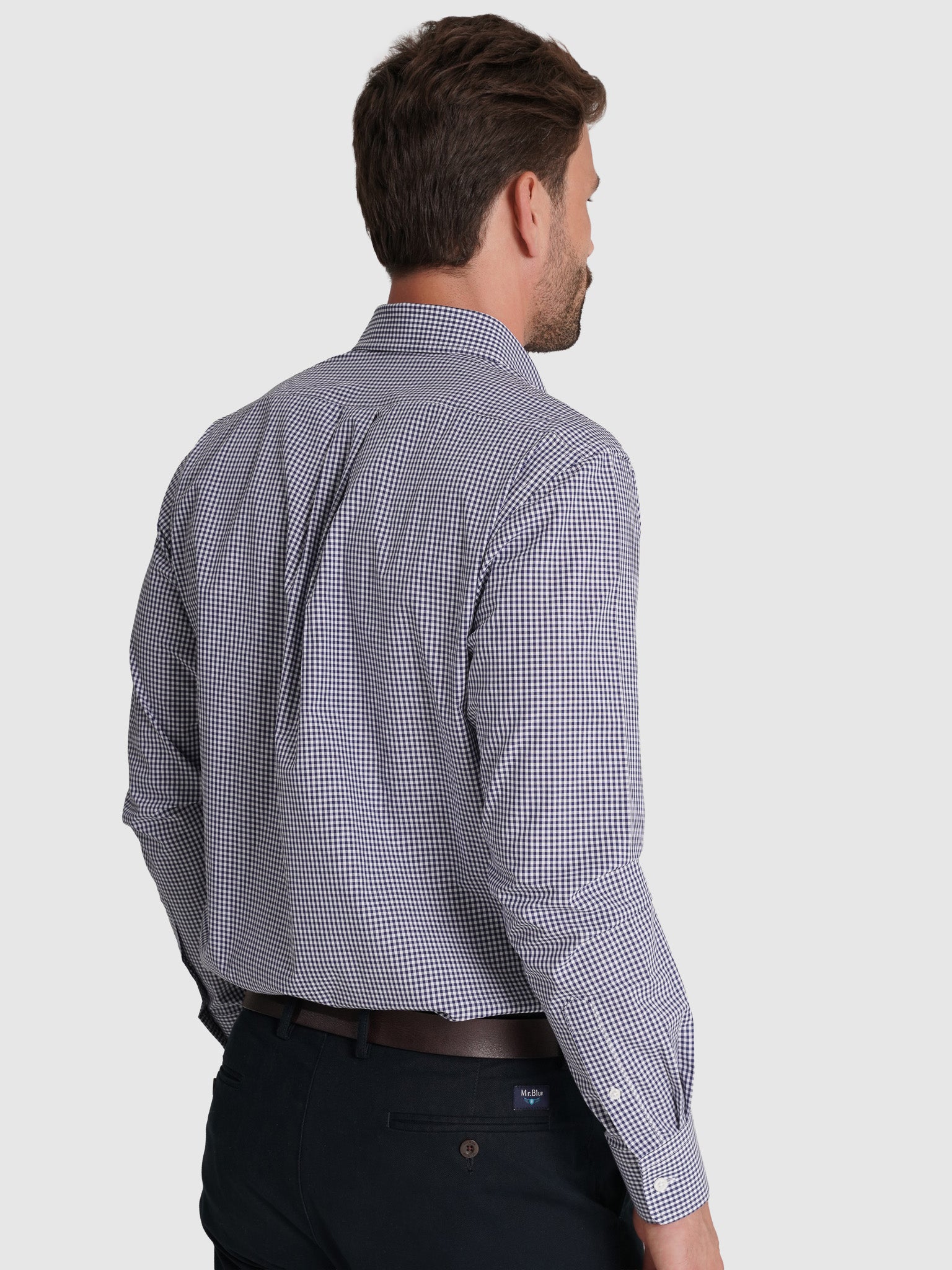 Camisa Algodão Azul Manga Comprida Regular Fit Mr. Blue