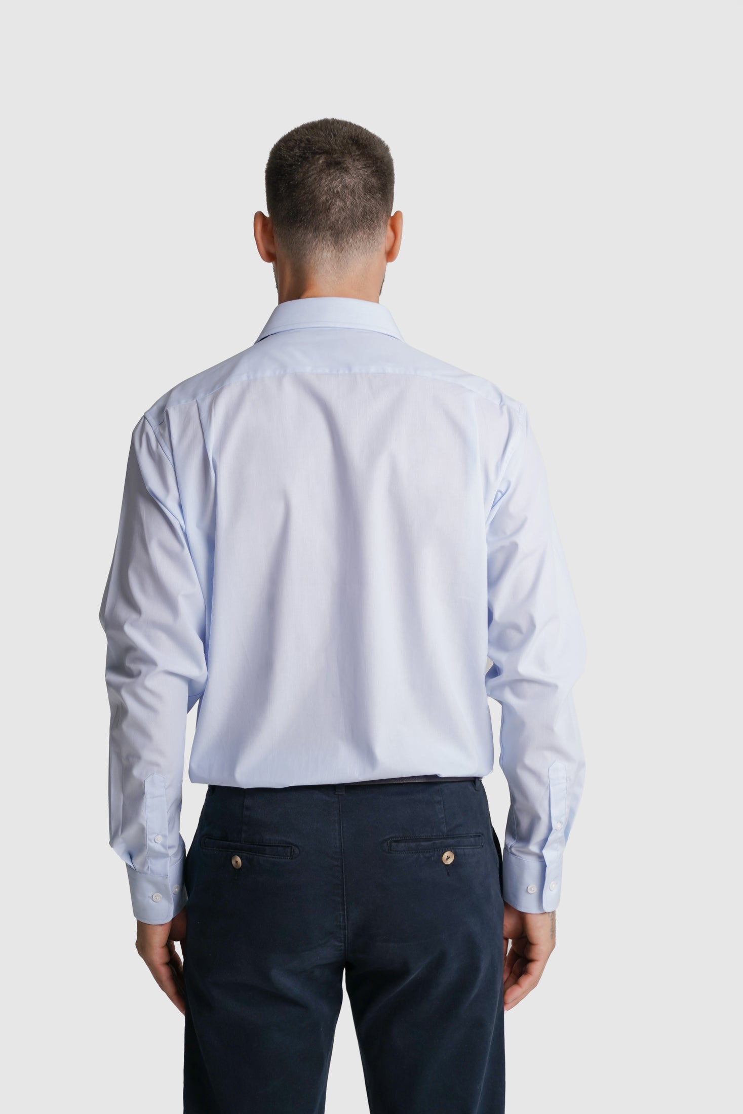 CAMISA POPELINE CLASSIC FIT BRANCA LISA MR. BLUE