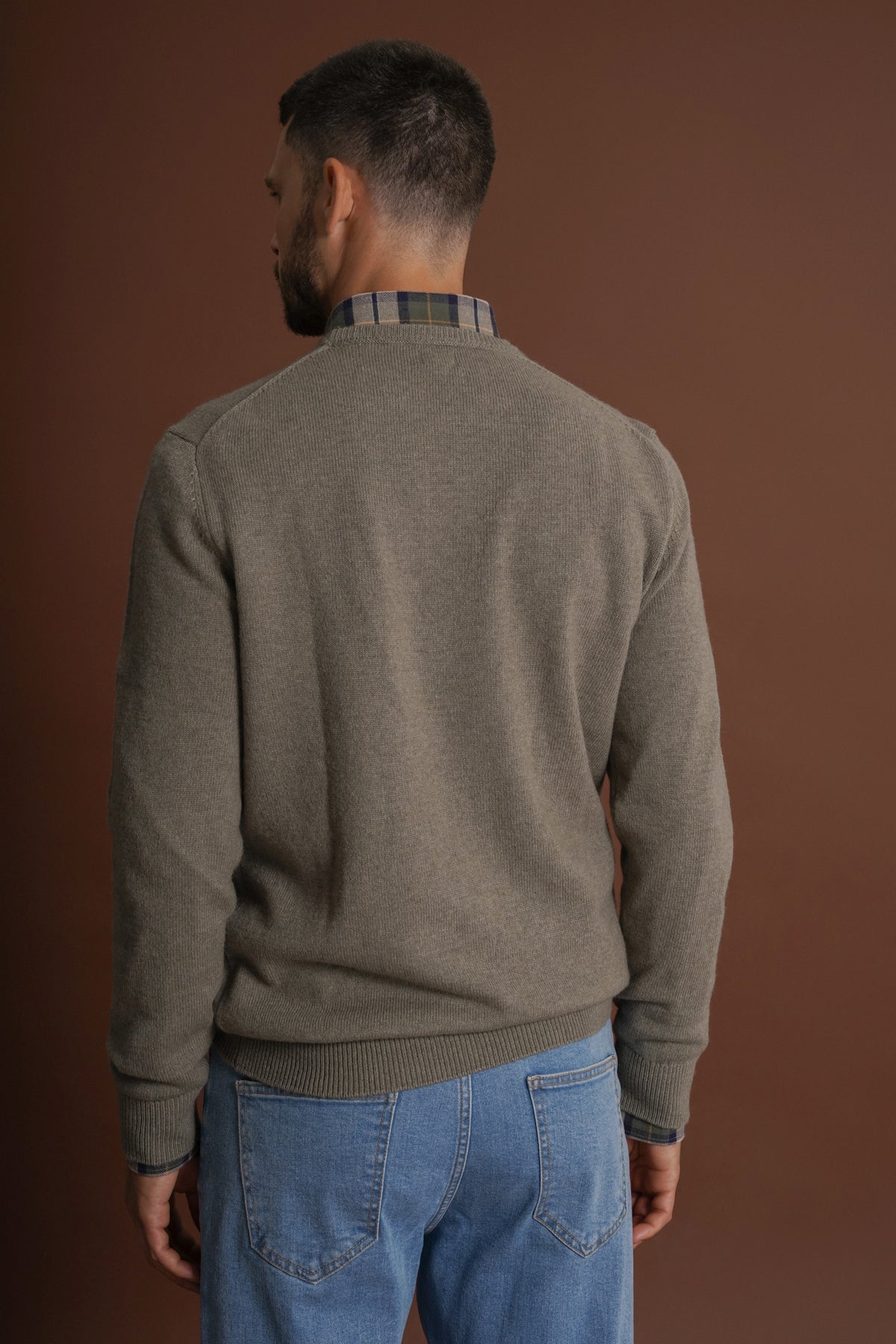 PULLOVER LÃ REGULAR FIT VERDE LISO MR. BLUE