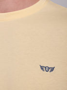 YELLOW COTTON T-SHIRT SHORT SLEEVE REGULAR FIT MR. BLUE