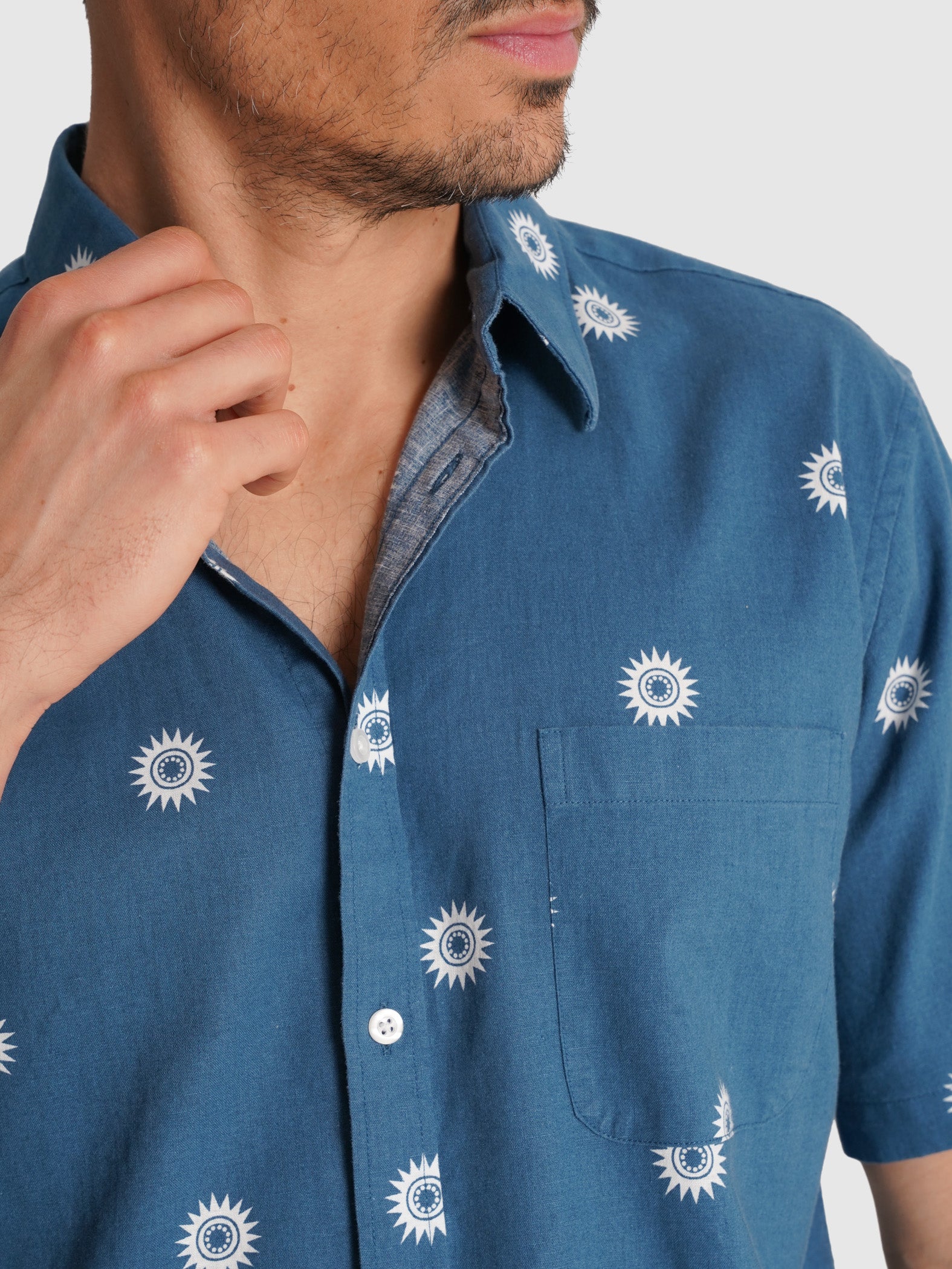 BLUE SHORT SLEEVE REGULAR FIT MR. BLUE