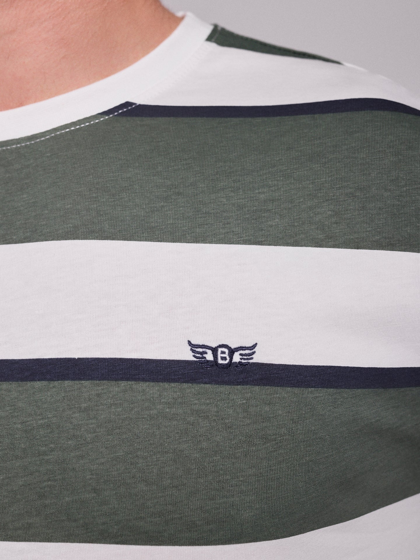 GREEN COTTON T-SHIRT SHORT SLEEVE REGULAR FIT MR. BLUE
