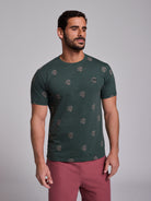 GREEN COTTON T-SHIRT SHORT SLEEVE REGULAR FIT MR. BLUE