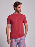 CAMISETA ALGODÓN ROJA MANGA CORTA REGULAR FIT MR. AZUL