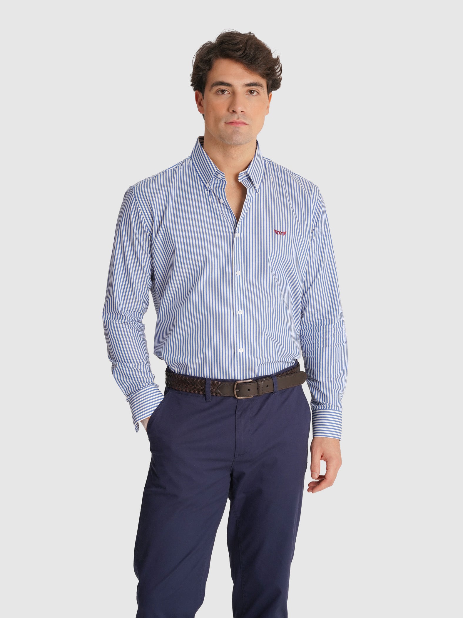 BLUE TWILL SHIRT LONG SLEEVE REGULAR FIT MR. BLUE