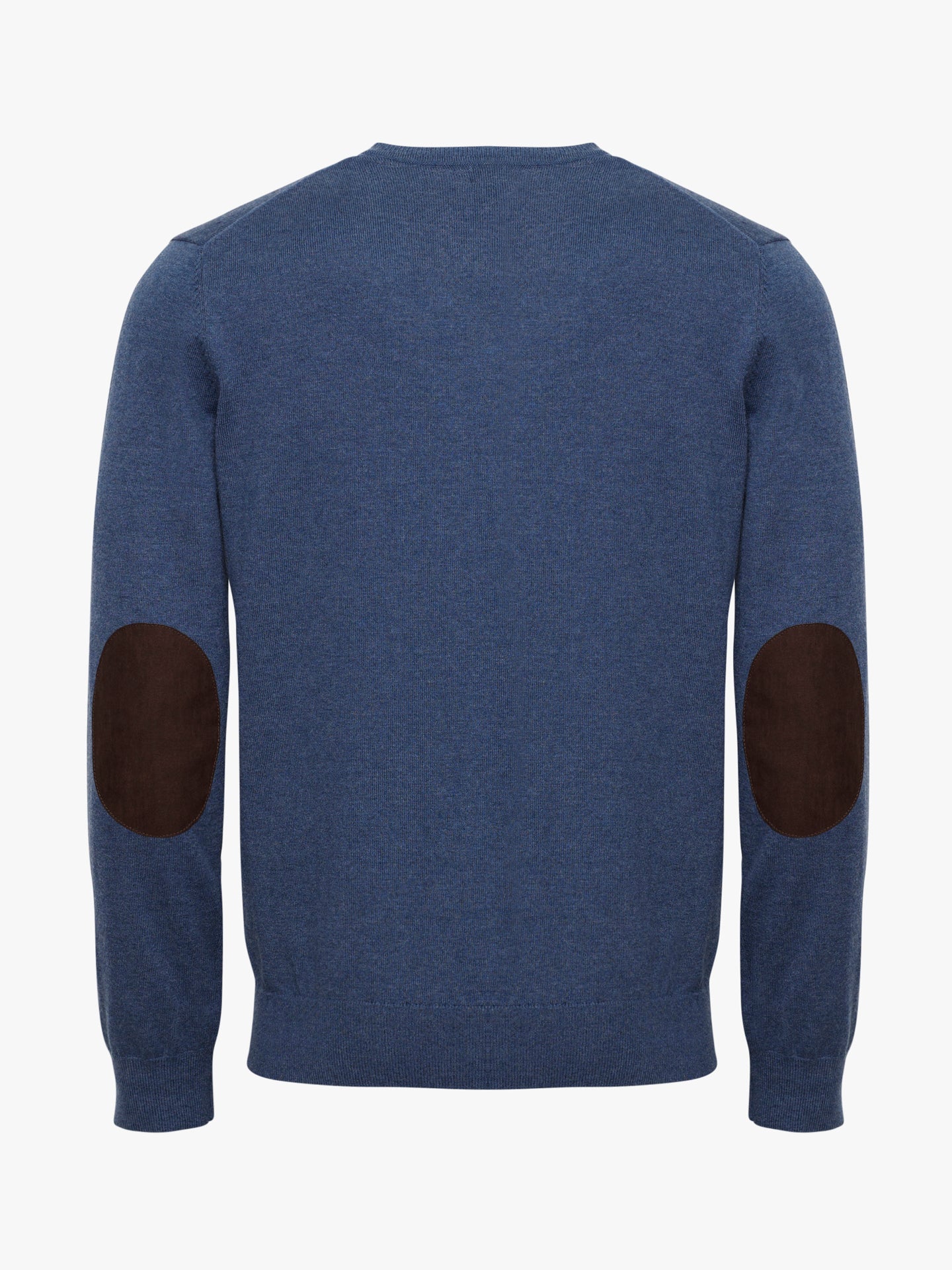 BLUE THIN PULLOVER WITH REGULAR FIT MR ELBOW PADS. BLUE