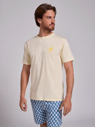 YELLOW COTTON T-SHIRT SHORT SLEEVE REGULAR FIT MR. BLUE