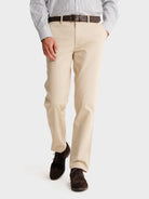 BEIGE STRUCTURED TROUSERS REGULAR FIT MR. BLUE