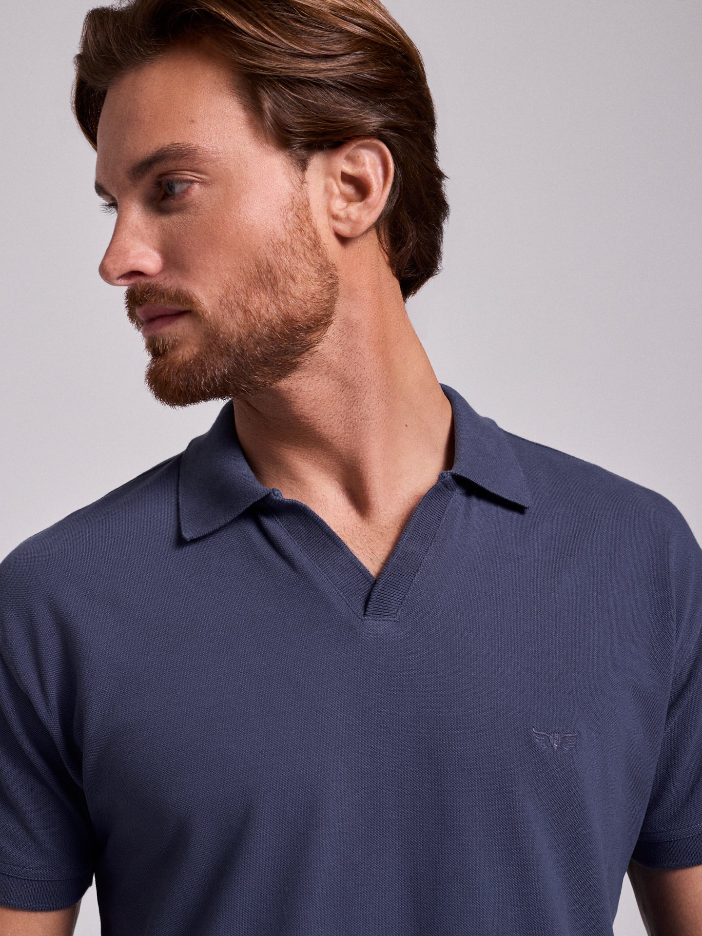 BLUE COTTON POLO SHORT SLEEVE REGULAR FIT MR. BLUE
