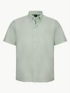 GREEN COTTON SHIRT SHORT SLEEVE REGULAR FIT MR. BLUE