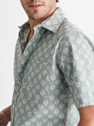 Regular Fit Green Poplin Shirt Mr. Blue