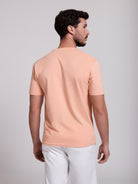 ORANGE COTTON T-SHIRT SHORT SLEEVE REGULAR FIT MR. BLUE