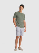 T-SHIRT VERDE MANGA CURTA REGULAR FIT MR. BLUE