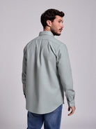 GREEN COTTON SHIRT LONG SLEEVE REGULAR FIT MR. BLUE