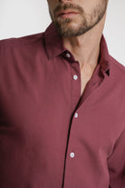 CAMISA ALGODÃO REGULAR FIT BORDEAUX LISA MARK BELLUCCI
