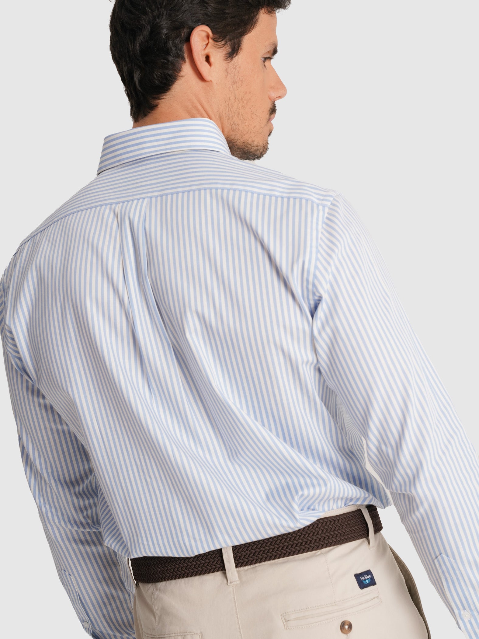 BLUE TWILL SHIRT LONG SLEEVE REGULAR FIT MR. BLUE